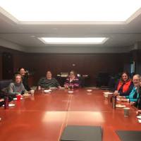 chemists around teh large table in 308 PAD